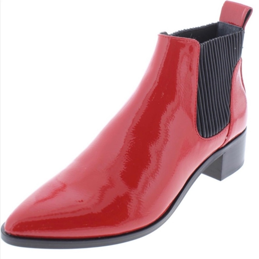 Dolce Vita red patent leather booties (7)